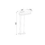 borne-potelet-65cm-exterieur-led-10w-noire-800-lumens-ip54
