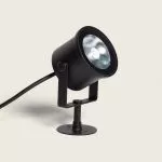 Projecteur led 10W noir extra plat ip65-1000 lumens etanche exterieur rocaille jardin