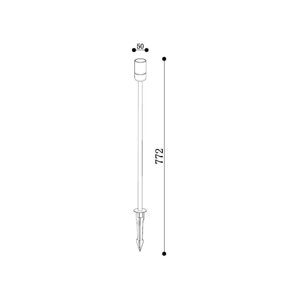 borne-tige-60cm-4w-led-noire-spot-balise-ip65