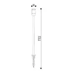 borne-tige-60cm-4w-led-noire-spot-balise-ip65