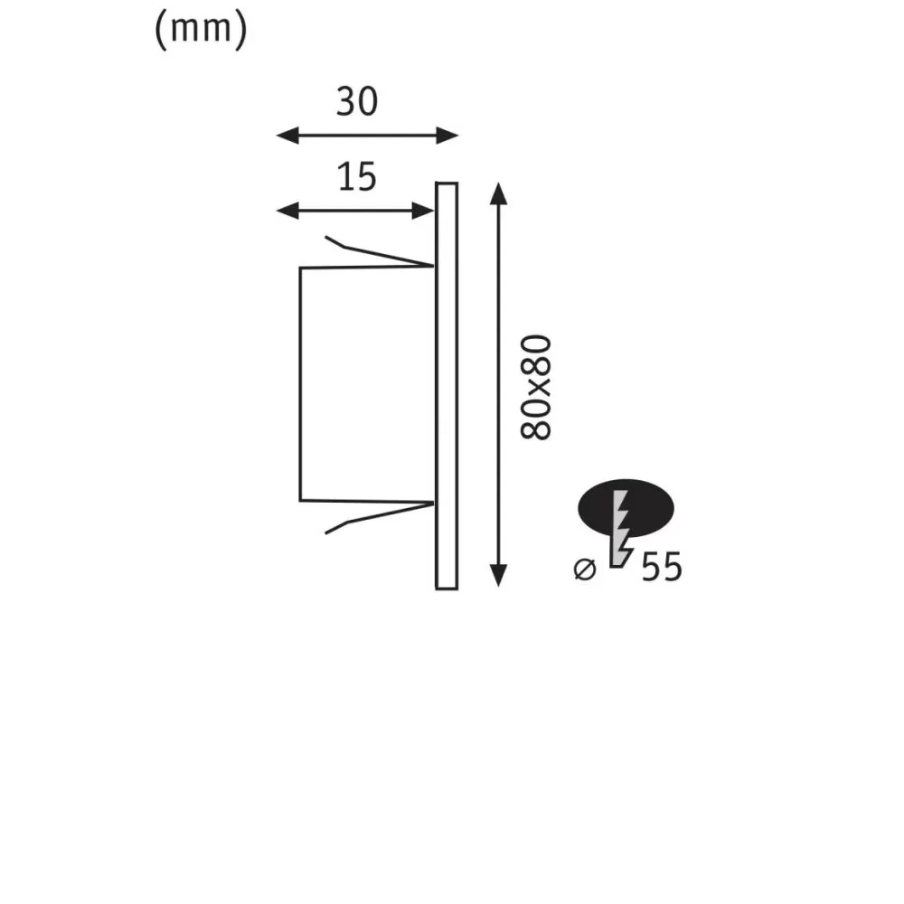 Kit mural spécial encastrés Edge LED 1x1.1W 230 V - Pas cher