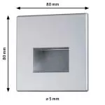 Kit mural spécial encastrés Edge LED 1x1.1W 230 V - Pas cher