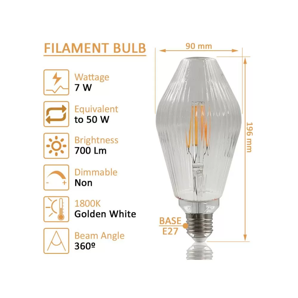 ampoule-filament-led-7w-1800k-culot-e27-diamant-105mm