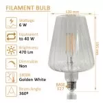 ampoule-filament-led-7w-1800k-culot-e27-diamant-105mm