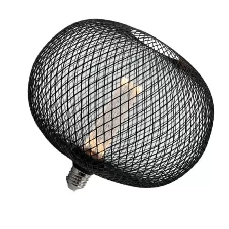 ampoule-filament-led-4w-culot-e27-grille-noire-boule-220mm
