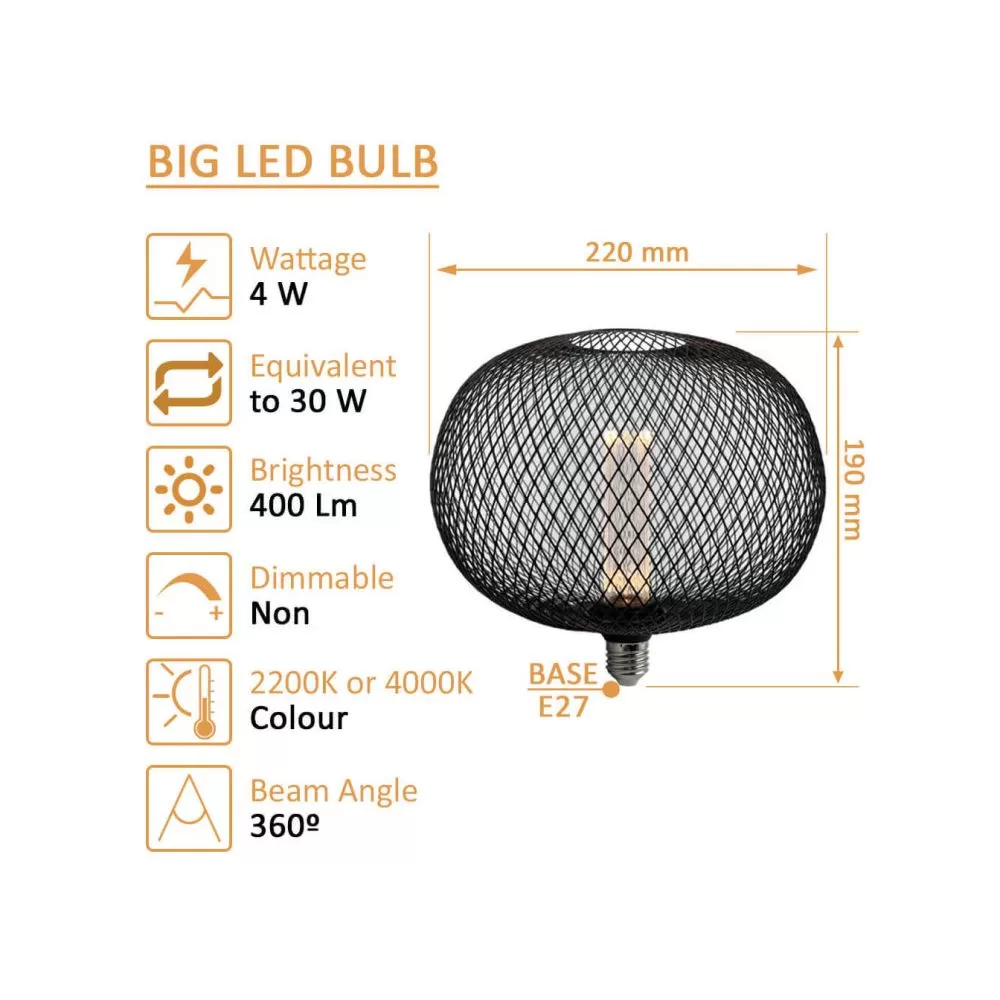 ampoule-filament-led-4w-culot-e27-grille-noire-boule-220mm