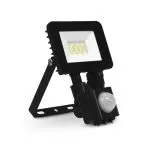 Projecteur LED Noir + Détecteur 10W 6000k