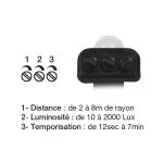 Projecteur LED Noir + Détecteur 10W 6000k