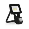Projecteur 10w LED Noir détecteur mouvement 3000k