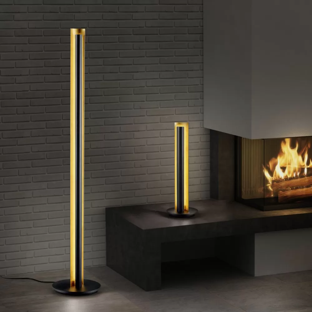 TRIO Lampadaire intérieur noir TEXEL - Pas cher