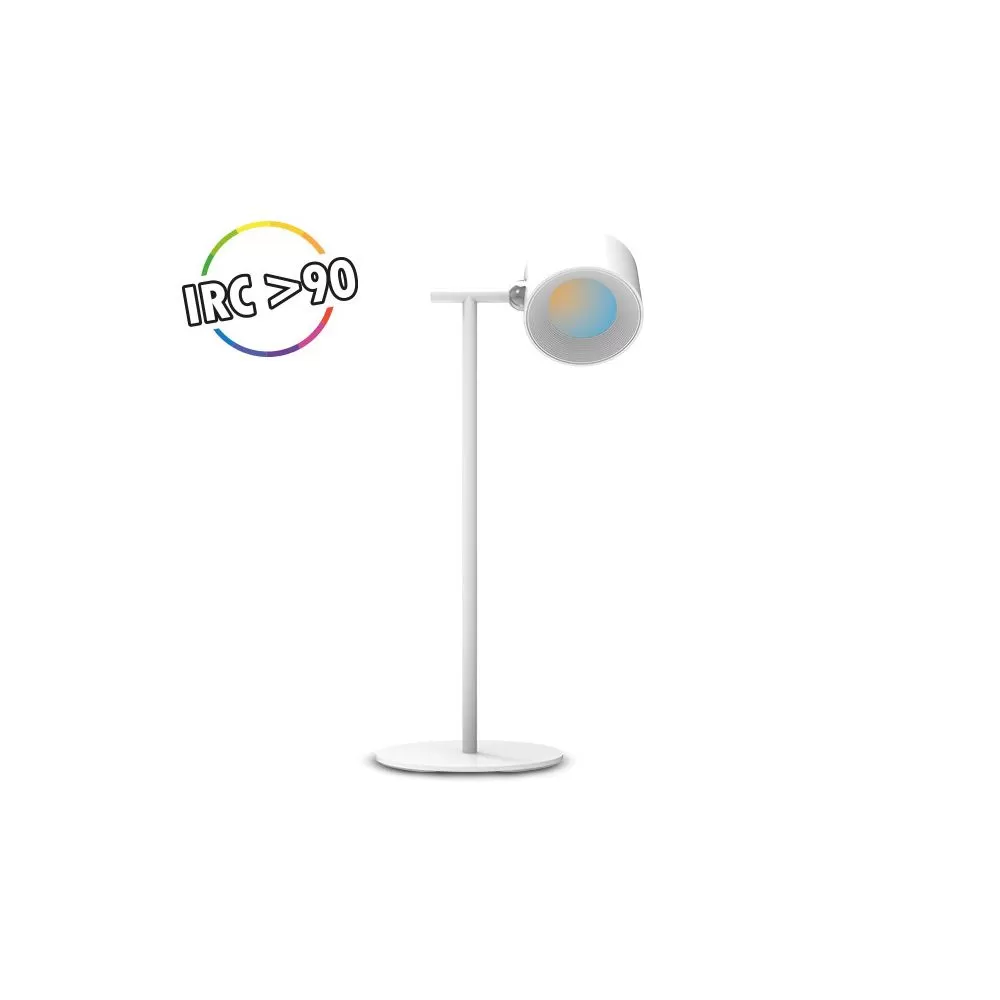 Lampe de bureau ronde 2W CCT IRC90 rechargeable portable
