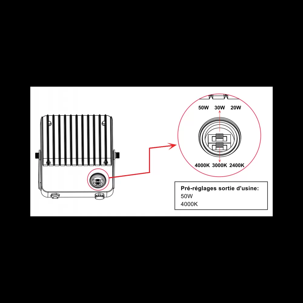 projecteur-led-10w-noir-avec-connecteur-direct-cable-presse-etoupe-ip65-878-lumens-cct