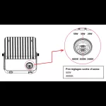 projecteur-led-10w-noir-avec-connecteur-direct-cable-presse-etoupe-ip65-878-lumens-cct
