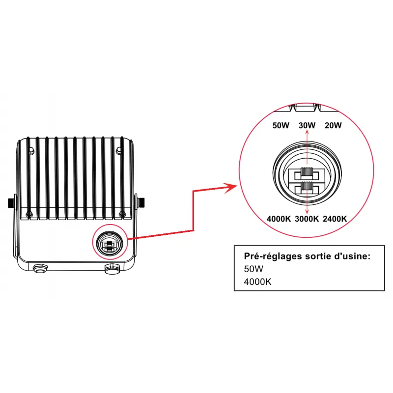 projecteur-led-10w-noir-avec-connecteur-direct-cable-presse-etoupe-ip65-878-lumens-cct