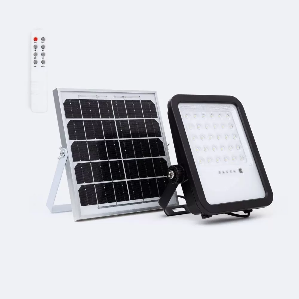 kit-projecteur-solaire-5w-700lm-ip65-telecommande-minuterie