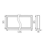Panneau lumineux LED saillie BLINGO NT 34W 120x30cm
