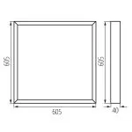 Panneau lumineux LED saillie BLINGO NT 34W 60x60cm