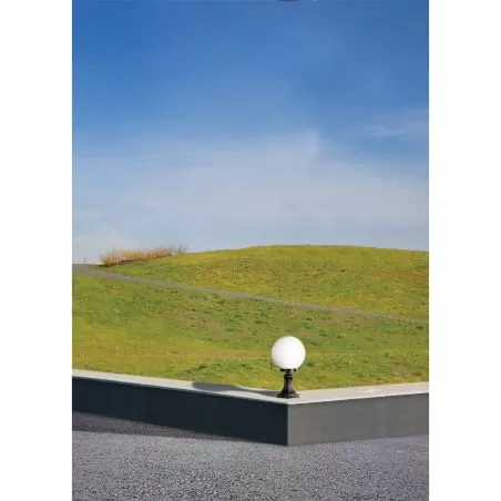 Borne boule CAST IP43 75W E27 Noir - Pas cher