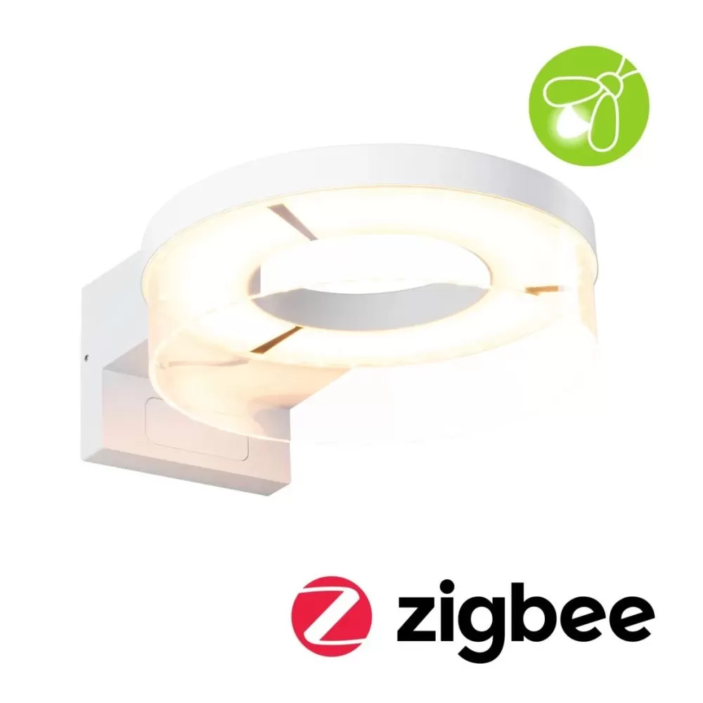 applique-d-exterieur-led-zigbee-capera-detecteur-de-mouvement-ip44-231mm-3000k-800lm-230v-blanche