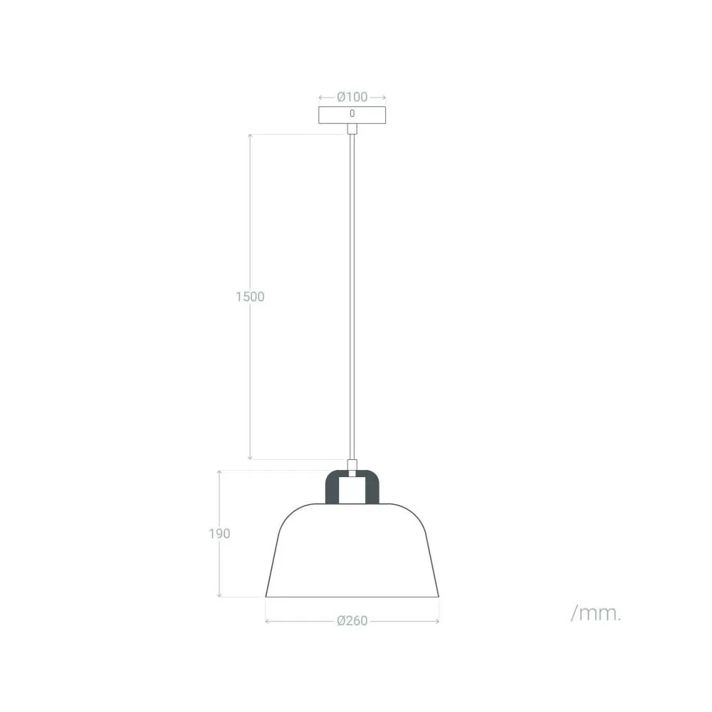 Plafonnier suspensions bois et métal culot e27