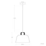 Plafonnier suspensions bois et métal culot e27