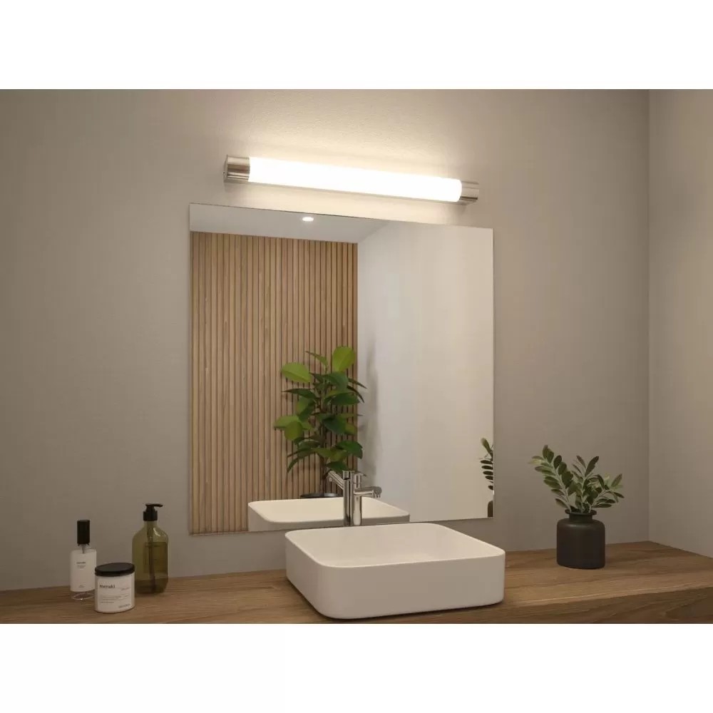 WallCeiling Orgon IP44 Prise LED 10,5W 700 mm Chrome/Blanc 230V Mtl...