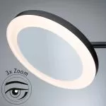 Miroir cosmétique LED Masua IP44 White Switch 55lm 230V 4W noir