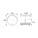 SATURN LED NOIR Ampoule SMD LED. Lampe à poser SMD LED, inclus - Pa...