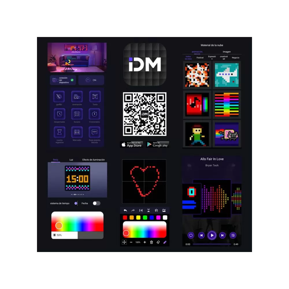 affichage-numerique-20x20-rgb-application-1024-pixels-5v