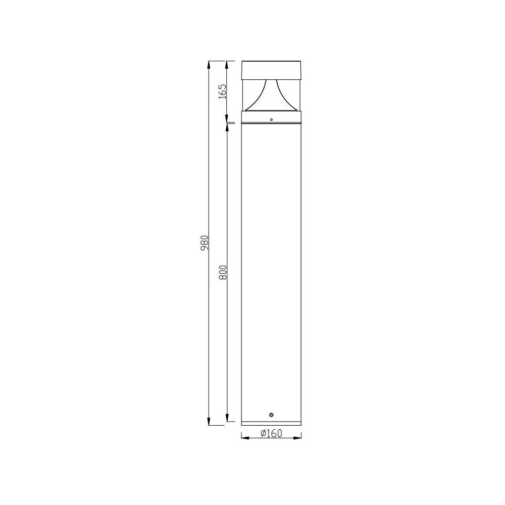 borne-exterieure-20w-led-obus-gris-anthracite-ip65-98cm-220v-2360-lumens-3000k