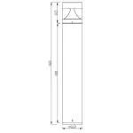 borne-exterieure-20w-led-obus-gris-anthracite-ip65-98cm-220v-2360-lumens-3000k