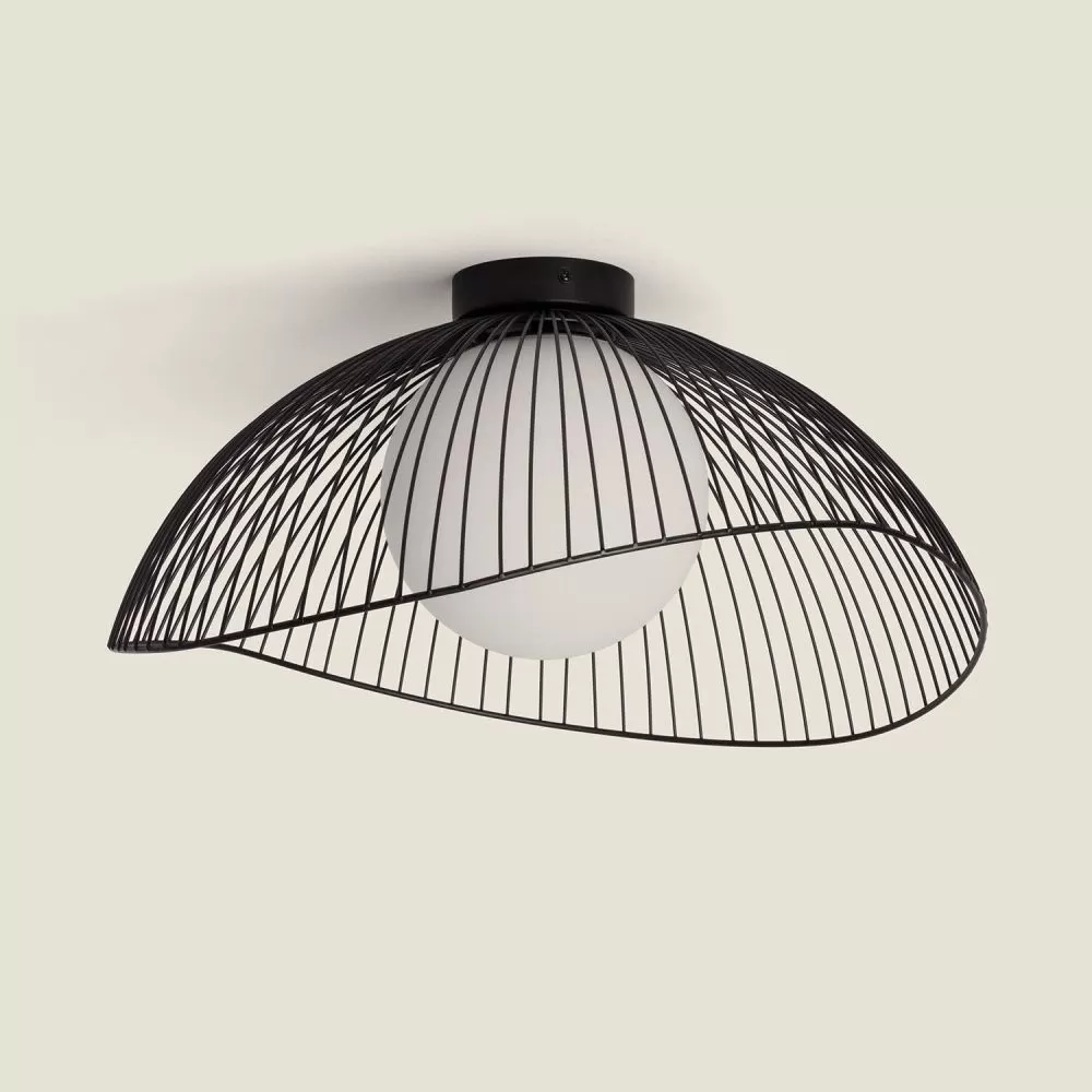 plafonnier-metal-dore-et-cloche-verre-culot-e27-interieur-reflecteur