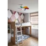 PALAO S Ventilateur multicouleurs de plafond