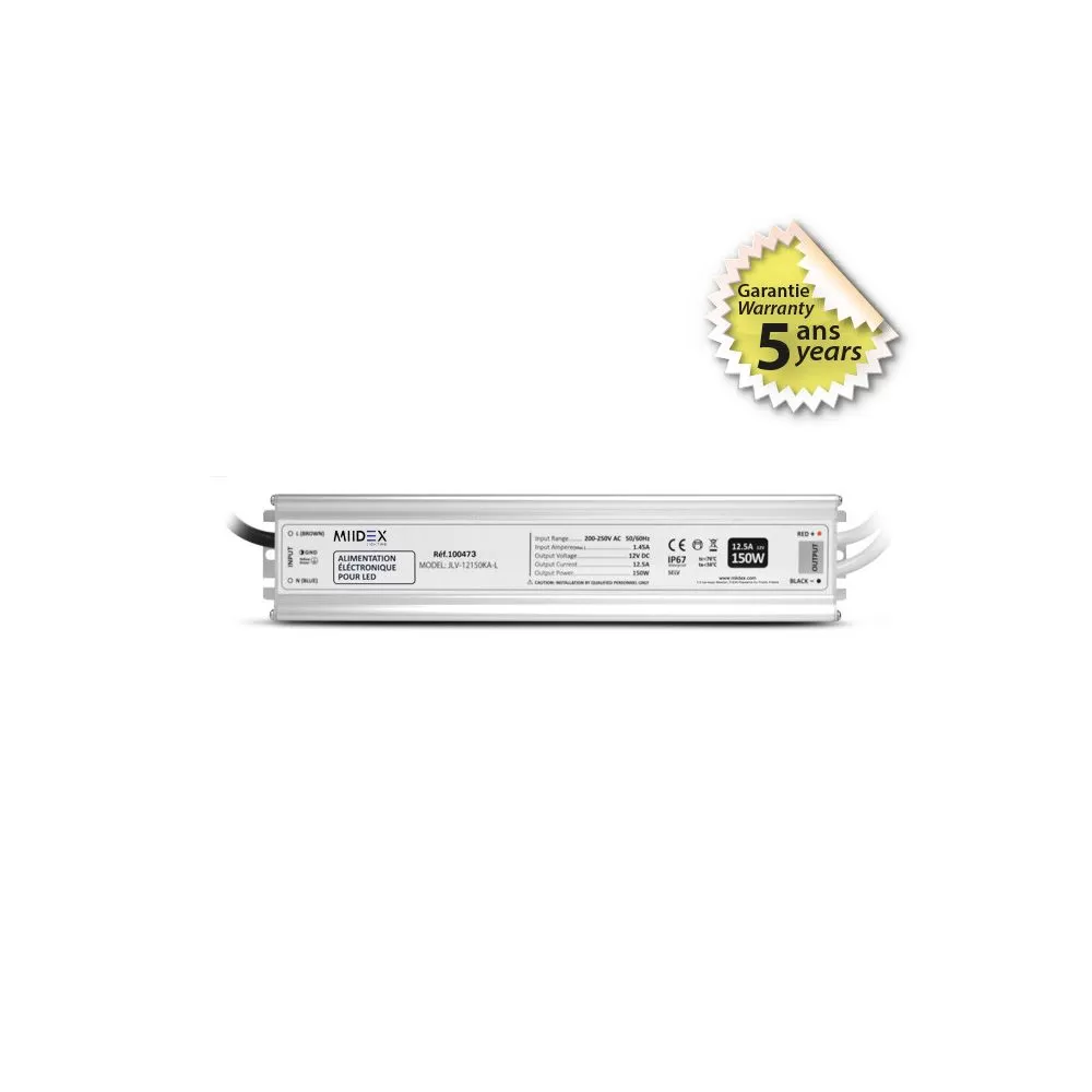 Alimentation pour LED 150W 12V DC