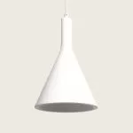 suspension-blanche-luminaire-suspendu-platre-conique
