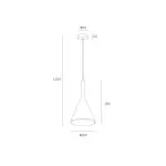 suspension-blanche-luminaire-suspendu-platre-conique