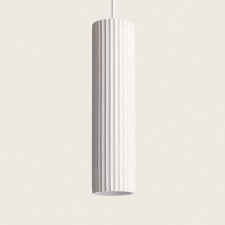 suspension-blanche-tube-platre-culot-gu10