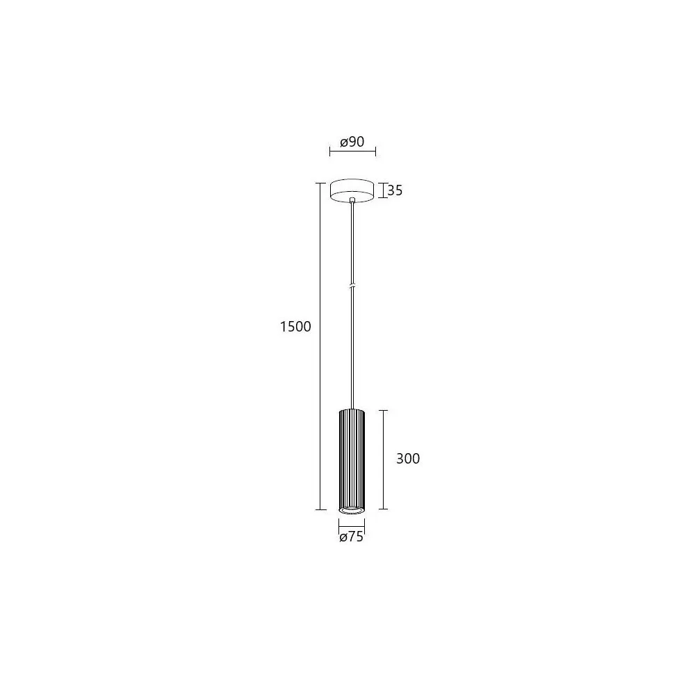 suspension-blanche-tube-platre-culot-gu10