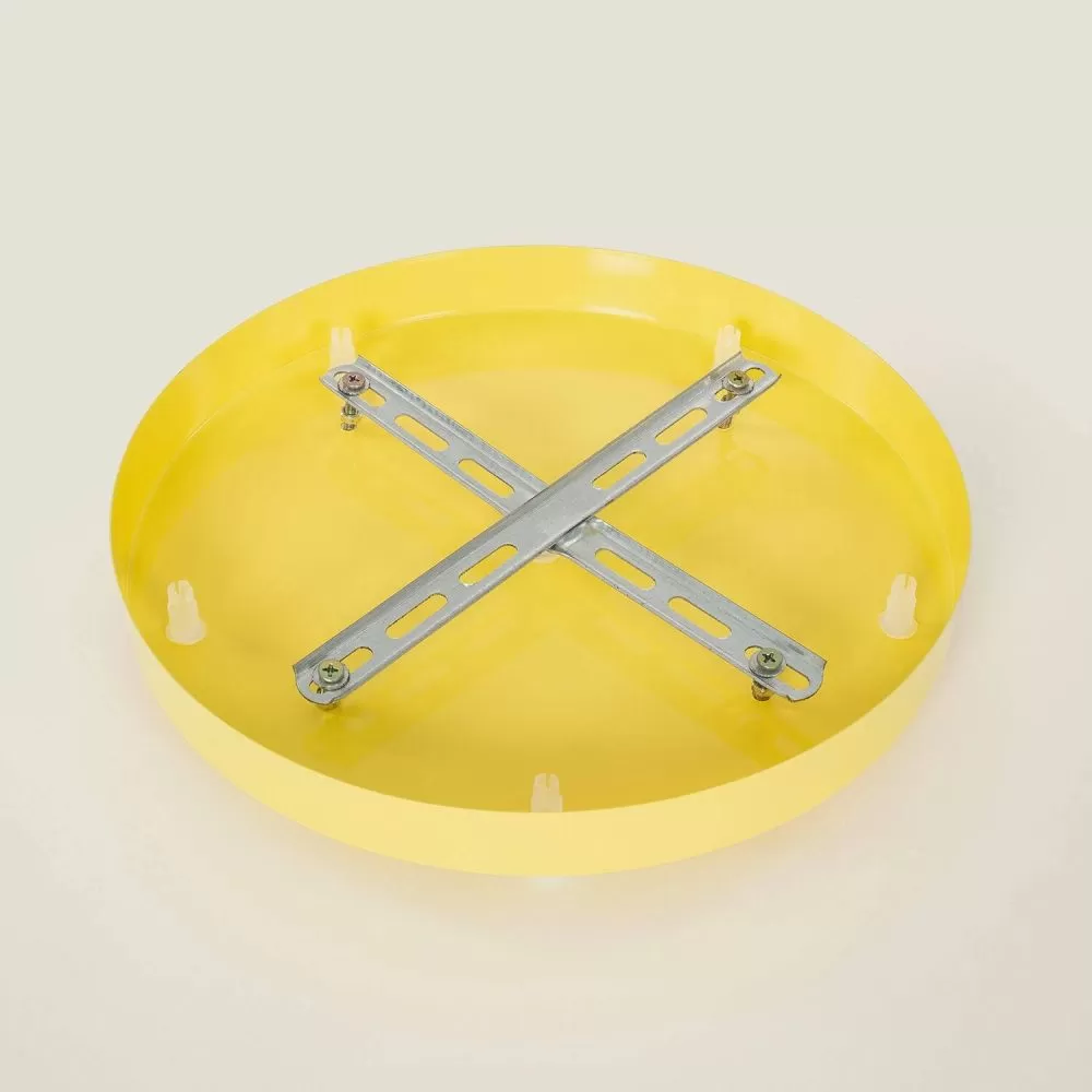 support plafonnier patère 6 passe-fils, rond, aluminium 29cm suspen...