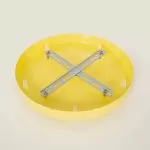 support plafonnier patère 6 passe-fils, rond, aluminium 29cm suspen...