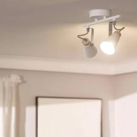 applique-eclairage-mural-ou-de-plafond-spot-double-patere-orientable-blanc-et-bois-culot-gu10