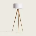 lampadaire-bois-naturelpvc-blanc-e27