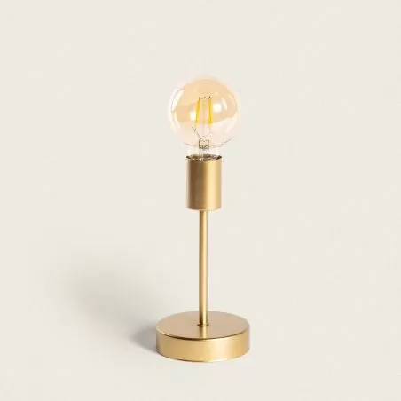lampe-led-portable-a-poser-a-piles-metal-dore