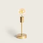 lampe-led-portable-a-poser-a-piles-metal-dore