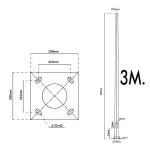 mat-poteau-4-metres-pour-tete-tete-visser-eclairage-public-noir