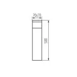 poteau-de-jardin-noire-50cm-culot-g9-dasten-50-b