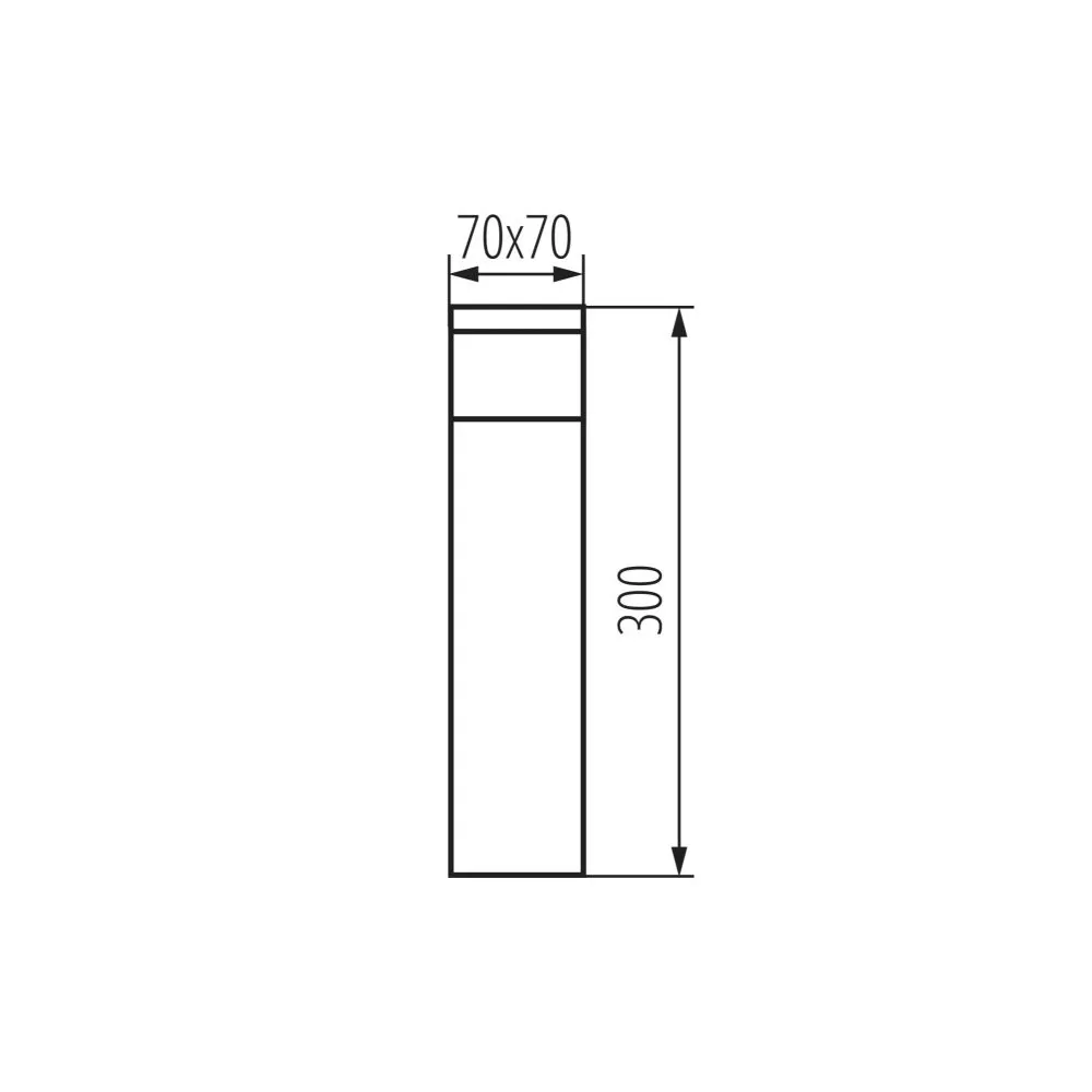 poteau-de-jardin-noire-30cm-culot-g9-dasten-30-b