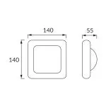 Applique plafonnier ip55 FIDO LED 4W GRIS 4000K 220v balisage