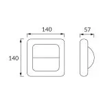 Applique plafonnier carre ip55 FIDO LED 4W L 4000K balisage