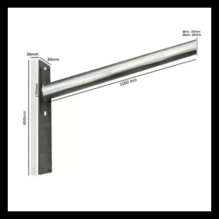 support-pour-mat-ou-mur-candelabre-eclairage-public-galva
